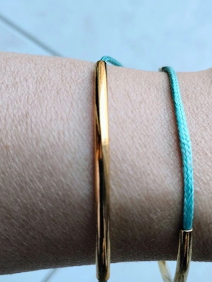 Minimal bracelet wrap double turquoise bracelet like new