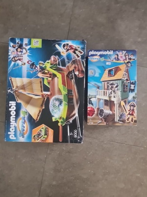 Playmobil Super4 sets like new, complete except missing fish and broken hook