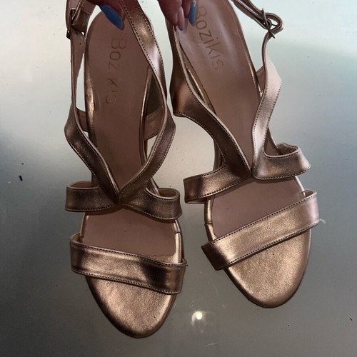Bozikis gold pumps sandals like new size 40