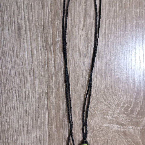 Handmade necklace Tiger's Eye with Tree of Life medallion and screw clasp