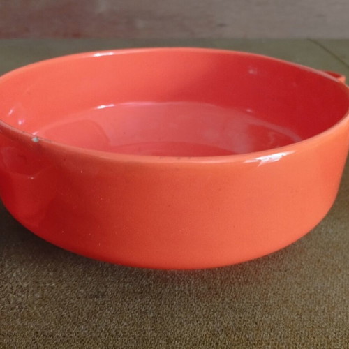 Vintage ceramic serving set 5 pieces coral retro 70s used