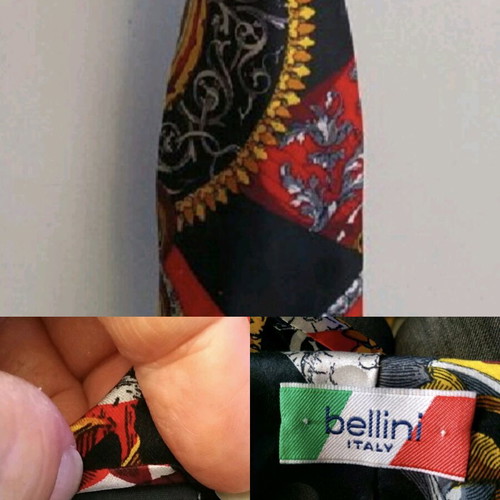 Bellini tie 100% silk used, multicolored