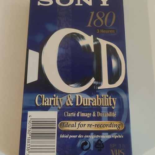 Sony video cassette new, blank, sealed in packaging