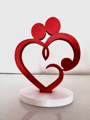 Romantic decorative couple in heart new