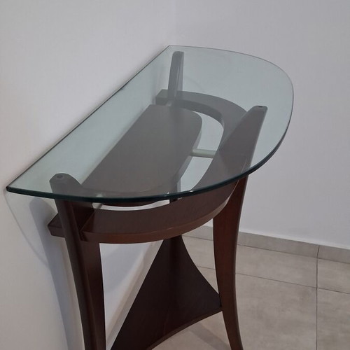 Entrance furniture new, black cherry with glass