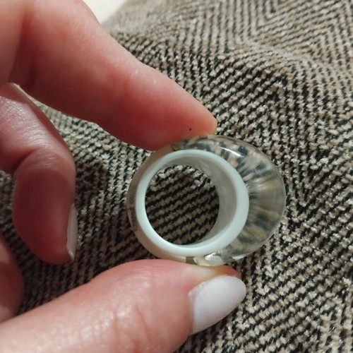 Folli Follie ring like new, summer style, size 51-52, white and gray