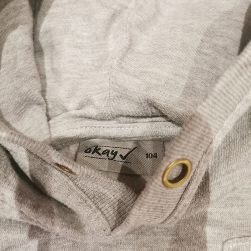 Sleeveless Hoodie size 104 cm used, grey