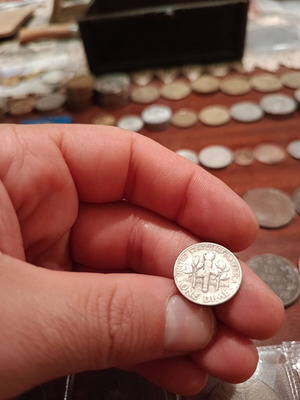 American silver coin 1946 used, 2.5 grams
