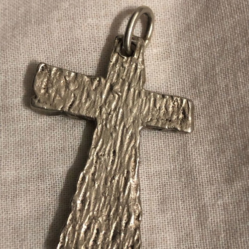 Silver 925 cross with enamel used