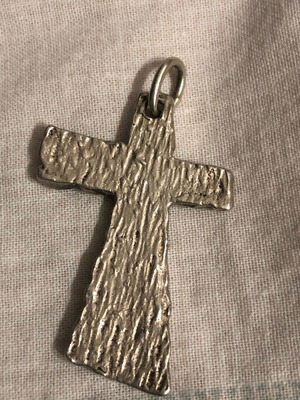 Silver 925 cross with enamel used