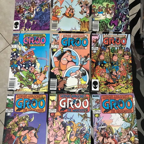 Groo The Wanderer set of 9 comics like new, 1985, Marvel