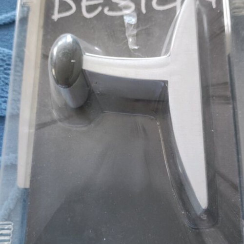 Towel hooks and hangers new, set of 2, silver-black matte
