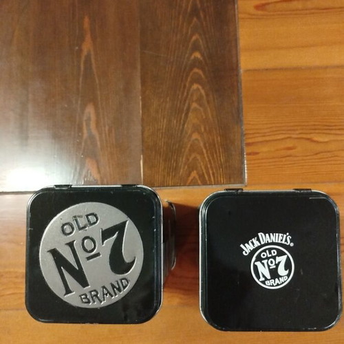 Jack Daniel's Tennessee Whiskey metal collectible boxes, set of 2