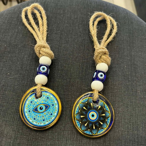 Handmade hanging eye charms, 2 pieces, new
