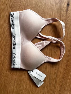 Calvin Klein Modern Cotton Lift Bralette XS light pink new