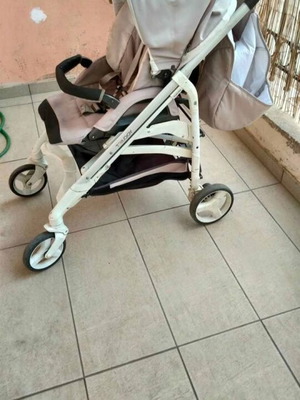Inglesina Trilogy baby stroller used with carrycot and footmuff