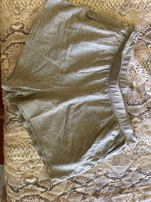 Gray organic cotton shorts used, size L without drawstring
