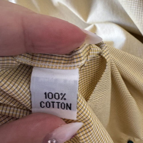 The Bostonians men's dress shirt XL, mustard yellow check