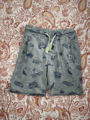 Bermuda shorts for boy like new, age 6, grey and blue