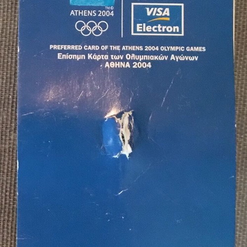 Athens 2004 Olympic Games pin like new, Visa sponsor