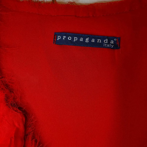 Propaganda blouse red new with ruffles on collar and sleeves