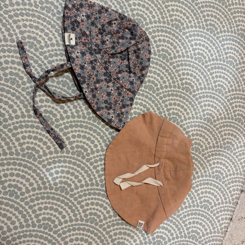 Baby hats Elodie details and Liewood like new, cotton, 0-6 months
