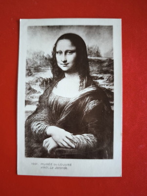 Louvre Museum Card Mona Lisa by Leonardo da Vinci like new