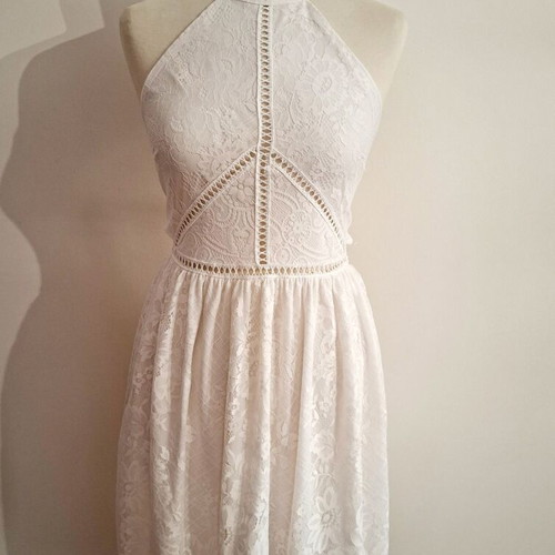 Shein dress white Small new