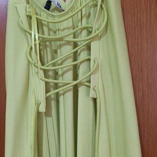 Zara maxi dress lime color new, size S -  10,00 - Vendora.cy