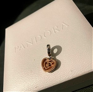 Pandora charm (double hearth) 925 silver