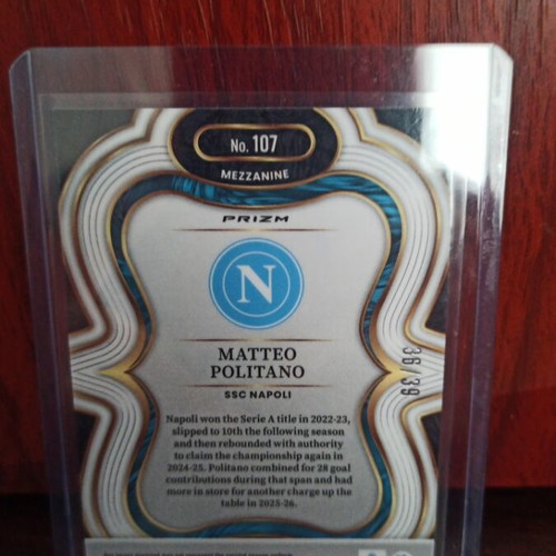Matteo Politano Mezzanine Select 2025-26 Wwc Napoli card like new