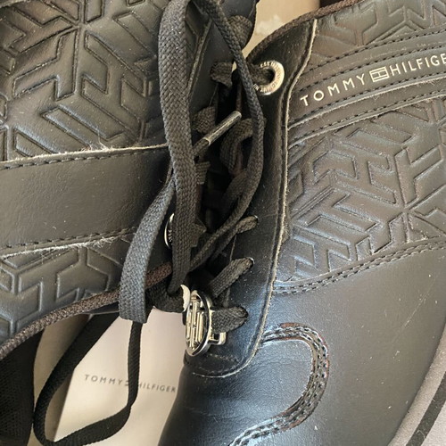 Tommy Hilfiger black platform sneakers