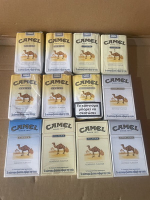 Camel πακέτο 12 κουτιά τσιγάρων, κάποια ανοιχτά, για συλλέκτες