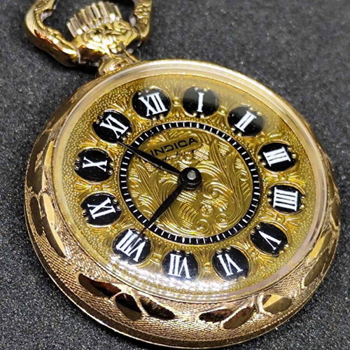 Indica women's pocket watch pendant vintage new old stock