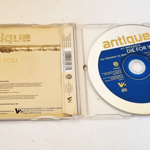 Antique (I Would) Die For You CD Maxi-Single, Euro House