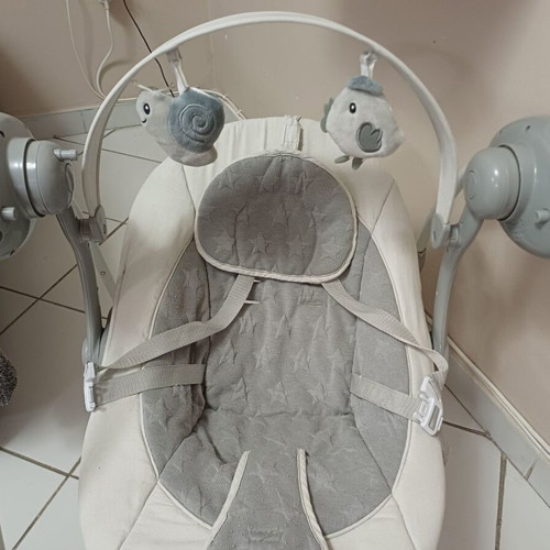 Lorelli Portofino Cool Grey Stars electric baby swing 2 in 1