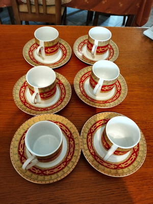 Limoges France coffee set like new, 6 cups and 6 saucers