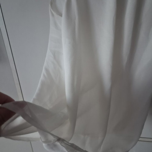 Zara blouse used, semi-transparent double fabric, size M, white