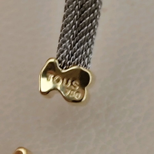 Tous bracelet with gold 750 and stainless steel in new condition
