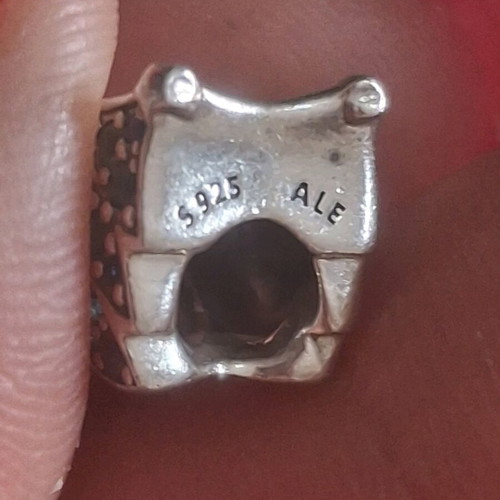 Pandora charm decorated with zircon stones the magic of Christmas like new