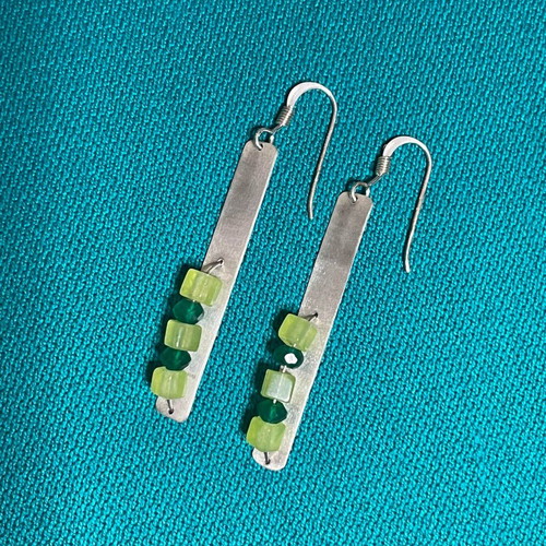 Silver earrings with praines stones 925 semi-precious new