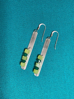 Silver earrings with praines stones 925 semi-precious new