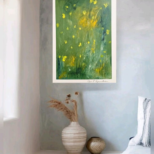 Original oil painting Tender is the Spring like new