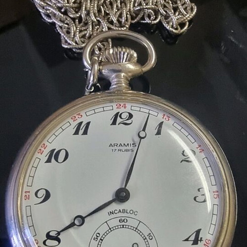 Aramis pocket watch like new, 17 rubies