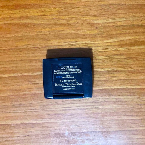 Dior eyeshadow used, metallic blue with Miss Dior perfume gift