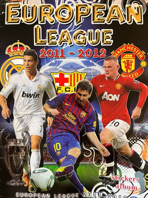 Άλμπουμ αυτοκόλλητων European League 2011-2012 μεταχειρισμένο, πάνω από 140 αυτοκόλλητα