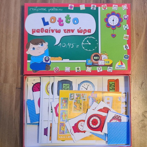 Desyllas Lotto educational board game learning time like new