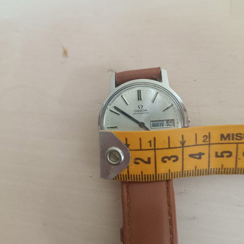Vintage Omega wristwatch used, gray, men's