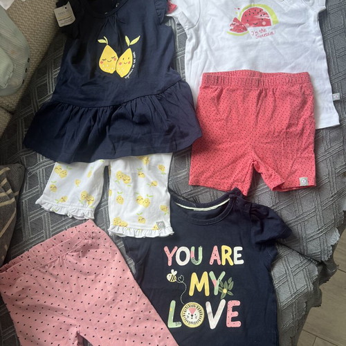 Baby clothing sets new size 74/80, 2-piece packs with prints