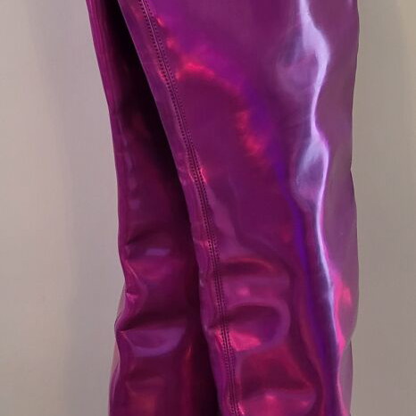 By Far Stevie 99 Knee High Boots New, Fuchsia Iridescent Size 41
